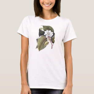 Elegante südliche weiße Magnolien-Blume T-Shirt