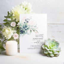 Elegante Sukkulente und Rose Hochzeit im Grünen