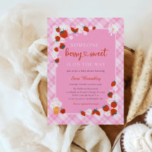 Elegante Summer Daisy Berry Sweet Baby Shower