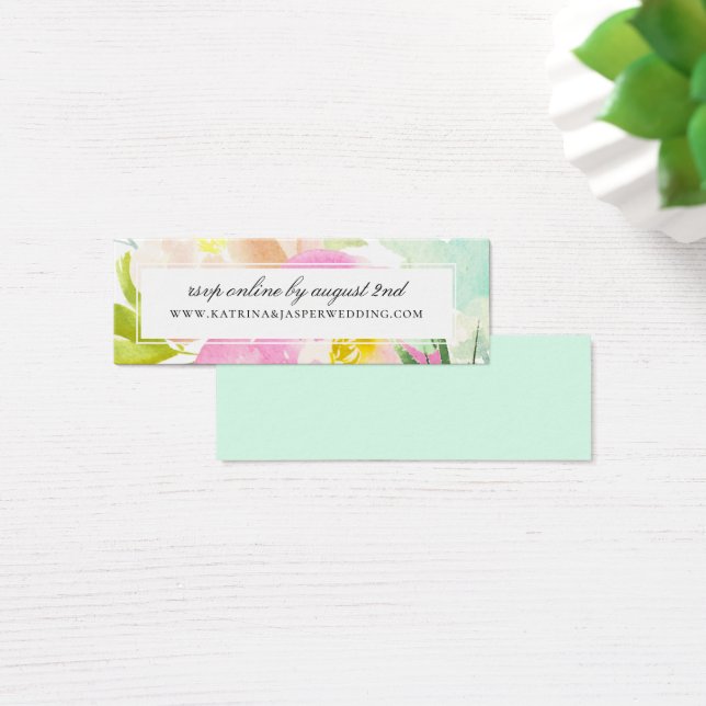 Elegante Summer Floral Mint Wedding Website UAWG (Schreibtisch)