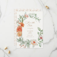 Elegante Summer Garden Floral Save the Date Card