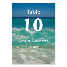 Elegante Summer Ocean Water Tropical Beach Hawaii Tischnummer