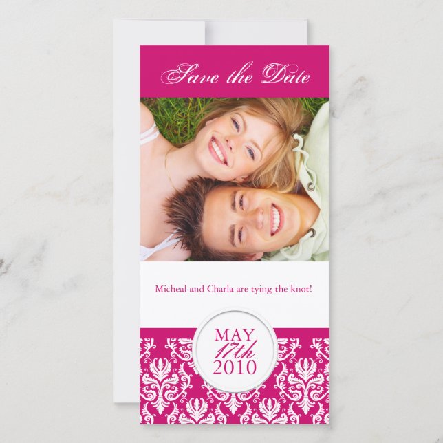 Elegante Summer Save the Date Fotokarte (Vorderseite)