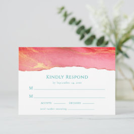 Elegante Summer Wedding RSVP Response Card Karte