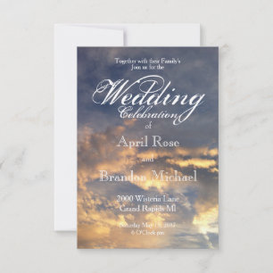 Elegante Sunset Wedding Einladung