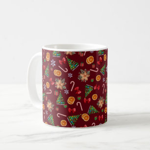 Elegante süße niedliche Weihnachtsplätzchen Zucker Kaffeetasse