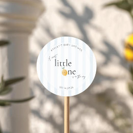 Elegante süße Zitrone Baby-Party Runder Aufkleber