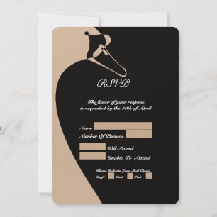 Elegante Swan RSVP-Karte