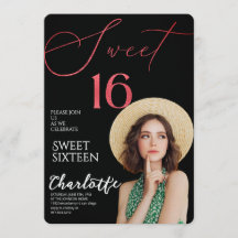 Elegante Sweet 16 Save-the-Date Geburtstag