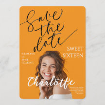 Elegante Sweet 16 Save-the-Date Geburtstag