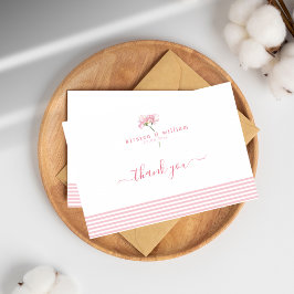 Elegante Sweet Pea Blume - Personalisiert Danke Mitteilungskarte