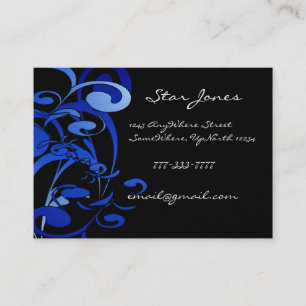 Elegante Swirl Blue Business Card Visitenkarte
