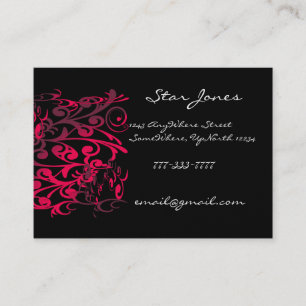 Elegante Swirl Business Card - Lila Visitenkarte