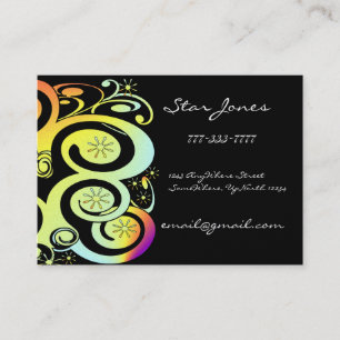 Elegante Swirl Business Card - Orange Visitenkarte