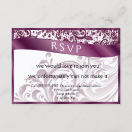 Elegante Swirl RSVP Card 3.5x5 Karte