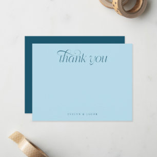 Elegante Swirl-Typografie Türkise Hochzeit Mitteilungskarte
