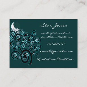 Elegante Swirl-Visitenkarte - mit Mond Visitenkarte