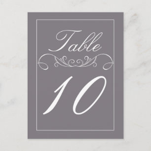 Elegante Swirl Wedding Tischnummer Cards