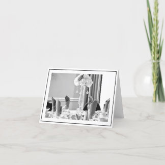 Elegante Tabelleneinstellung Dankeskarte