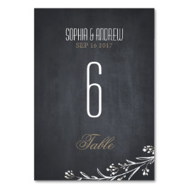 Elegante Tafel rustikale Hochzeitsstimmung Tischnu Tischnummer
