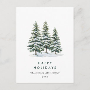 Elegante Tannenbaum-Weihnachtsfirmen-Grußkarte Postkarte