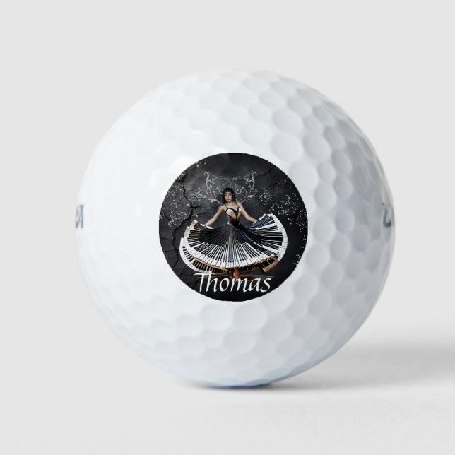 Elegante Tänzerin Golfball (Vorderseite)