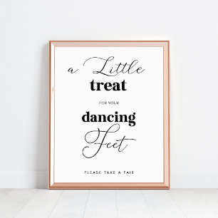 Elegante Tanzfeet Shoes Gunst zum Hochzeitszeichen Poster