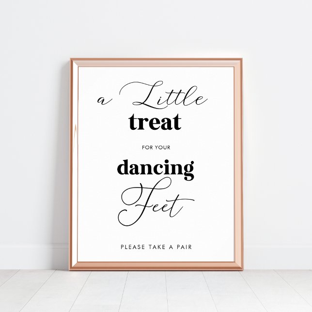 Elegante Tanzfeet Shoes Gunst zum Hochzeitszeichen Poster (Von Creator hochgeladen)