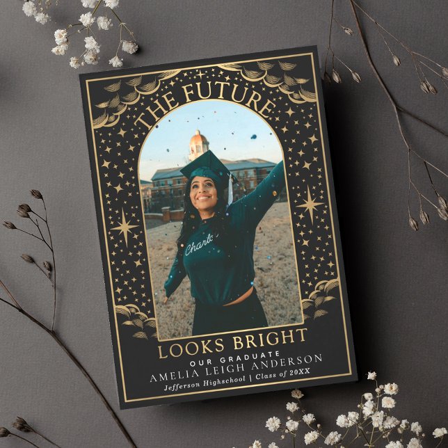 Elegante Tarot Abschluss Foto Announcement Card Einladung (Von Creator hochgeladen)