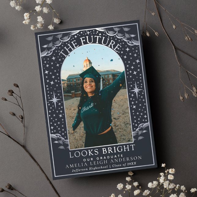 Elegante Tarot Abschluss Foto Announcement Card Einladung (Von Creator hochgeladen)