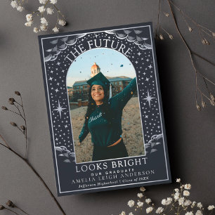Elegante Tarot Abschluss Foto Announcement Card Einladung