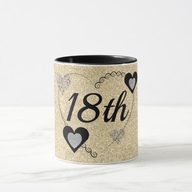 Élégante tasse d'anniversaire spéciale 18e (Centre)