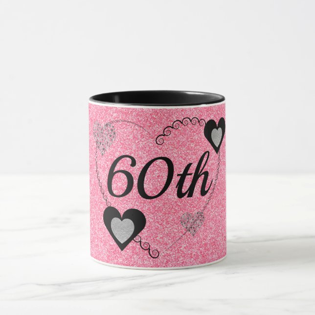 Élégante tasse d'anniversaire spéciale 60e (Centre)