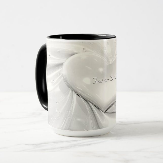 Elegante Tasse des Cremes (Vorderseite Links)