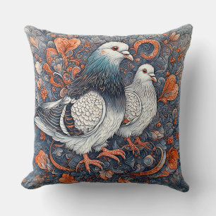 🕊️ Elegante Taube Florale Romantik Kunst ✨ Kissen