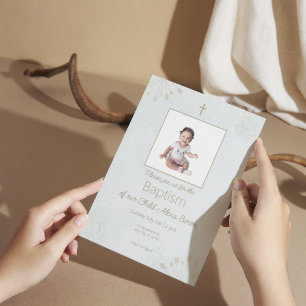 Elegante Taufkarte für Kinder Einladung