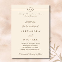 Elegante Taupe-Creme-Bibelvers-Christian-Hochzeit