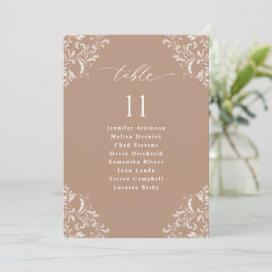 Elegante Taupe Hochzeitssymbkarte Einladung