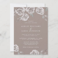 Elegante Taupe Mauve Wasserfarbe Rose