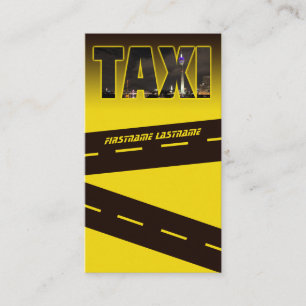 Elegante TAXI-Silhouette für Taxifahrer Chauffeur Visitenkarte