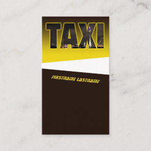 Elegante TAXI-Skyline für Taxifahrer Visitenkarte