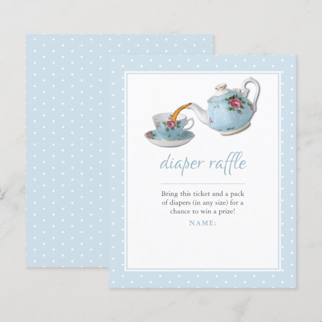 Elegante Teacup Babydusche Tee Party Windelwanne (Vorne/Hinten)