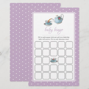 Elegante Teacups Baby Dusche Tee Party Bingo