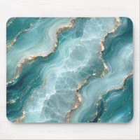 Elegante Teal-Achat-Marmor mit goldenen Adern