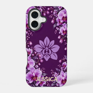 Elegante Teal-Schwertlilien-Blumen individuell iPhone 16 Hülle