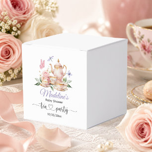 Elegante Teeparty-Schmetterlinge Baby Shower Geschenkschachtel