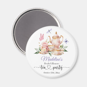 Elegante Teeparty-Schmetterlinge Brautparty  Magnet