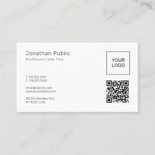Elegante Template-QR-Code - Laden Sie das Firmenlo Visitenkarte