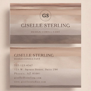 Elegante Terracotta Abstrakt Boho Visitenkarte