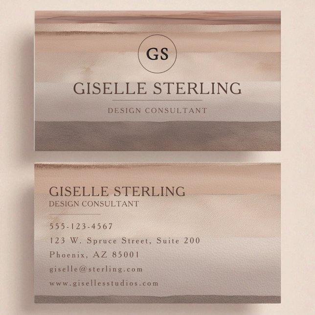 Elegante Terracotta Abstrakt Boho Visitenkarte (Von Creator hochgeladen)